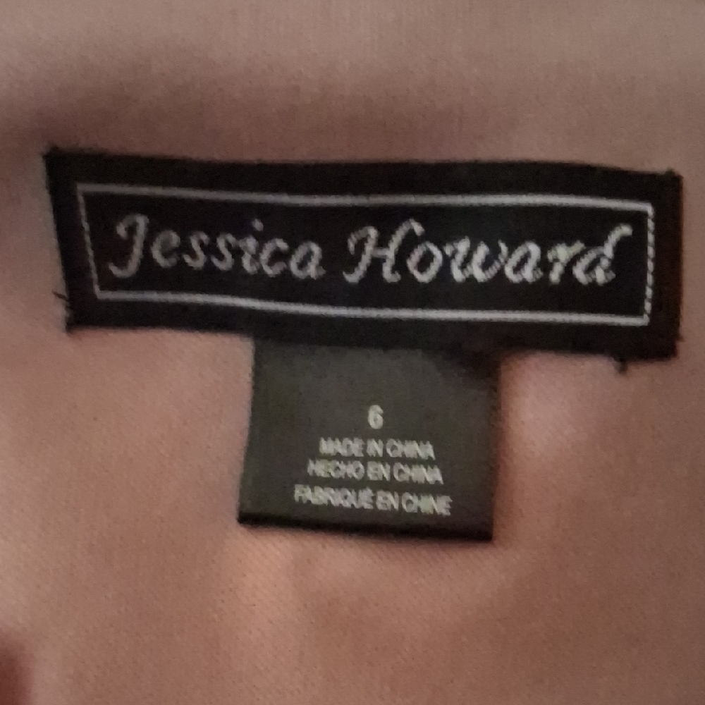 Jessica Howard Blush Pink Embellished Waist Formal Gown – Size 6 - Picture 3 of 7